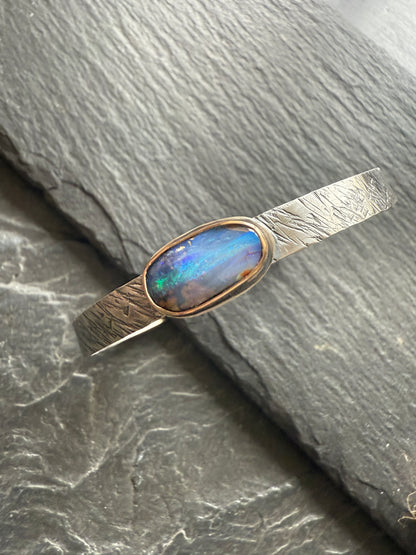 Blue opal bangle