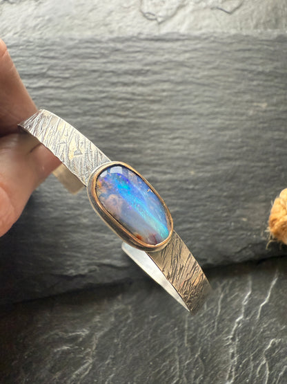 Blue opal bangle