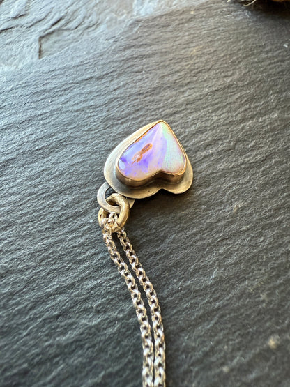 Petite Heart Opal Pendant