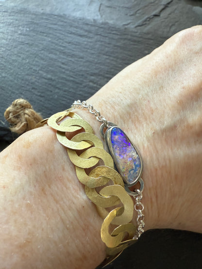 Purple Opal Chain Bracelet