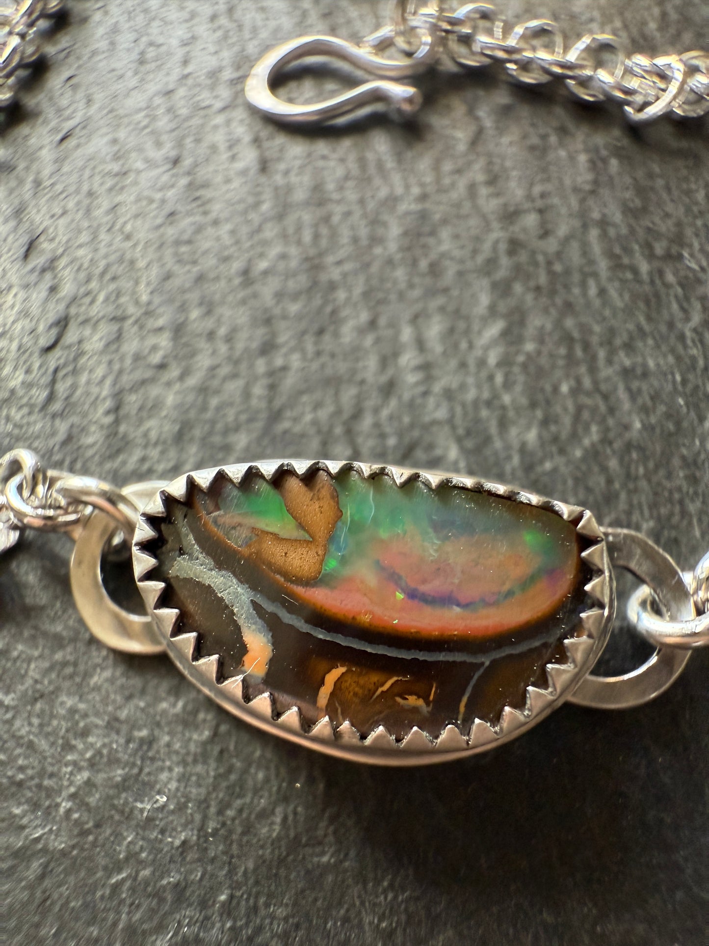 Boulder Opal Chain Bracelet