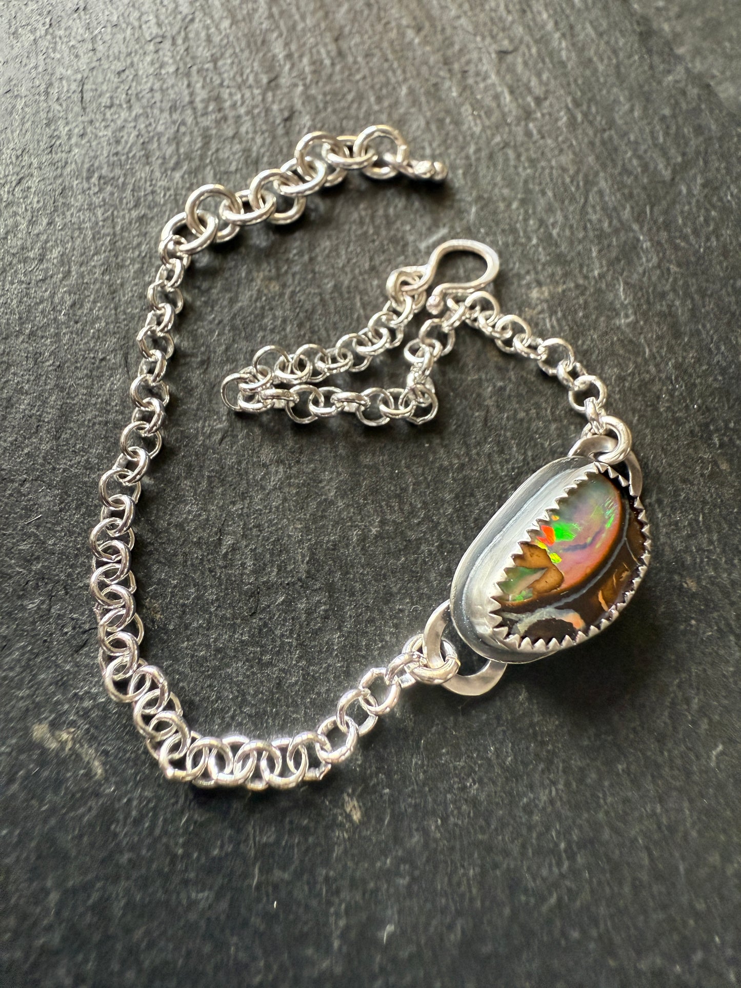 Boulder Opal Chain Bracelet