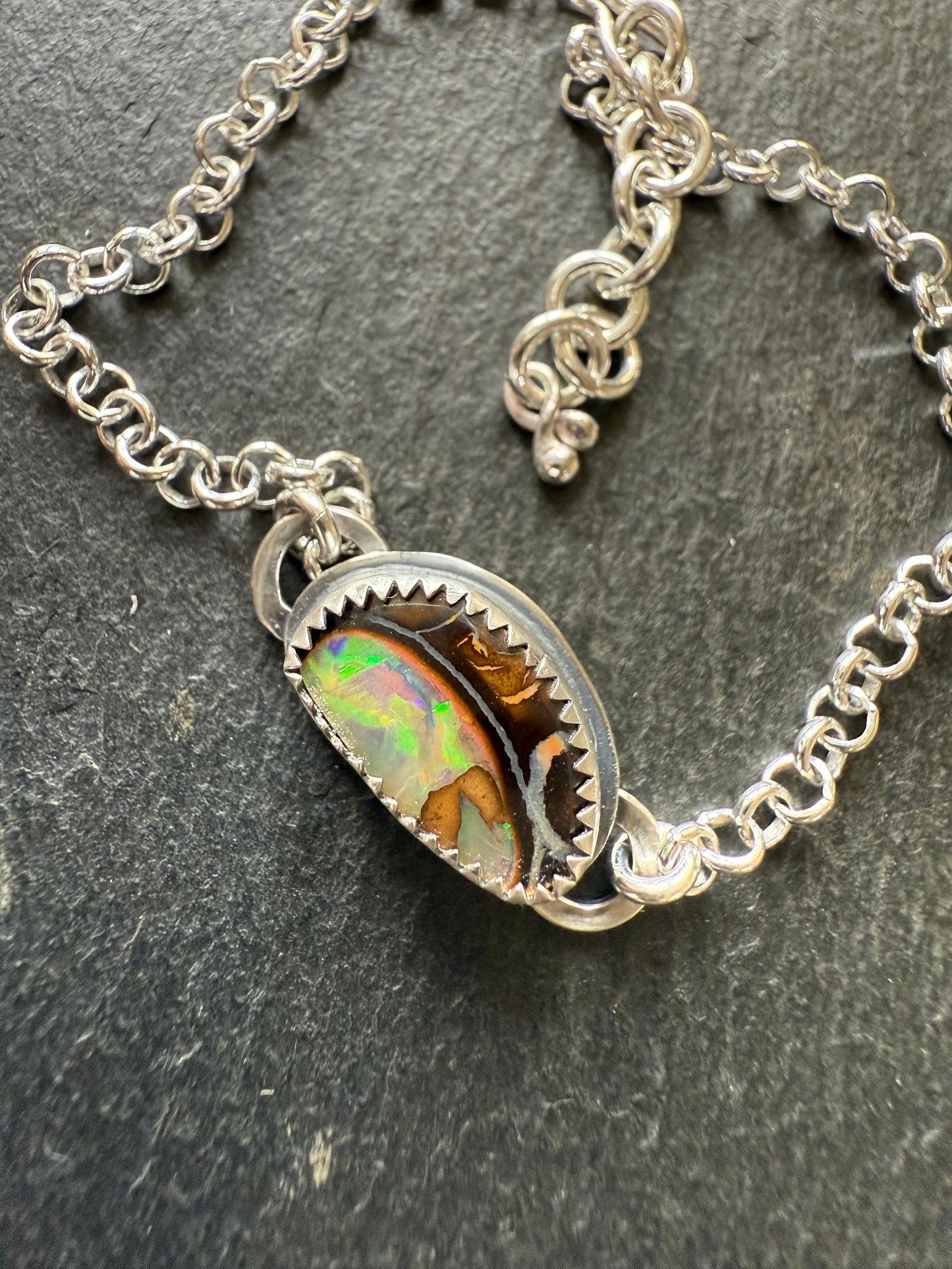 Boulder Opal Chain Bracelet