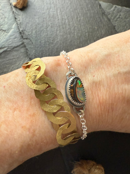 Boulder Opal Chain Bracelet
