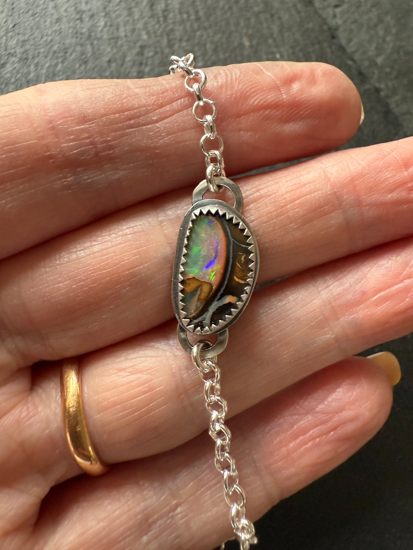 Boulder Opal Chain Bracelet