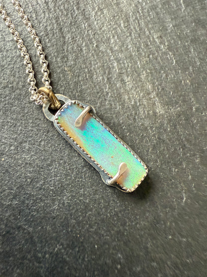 Green and Purple Opal Necklace