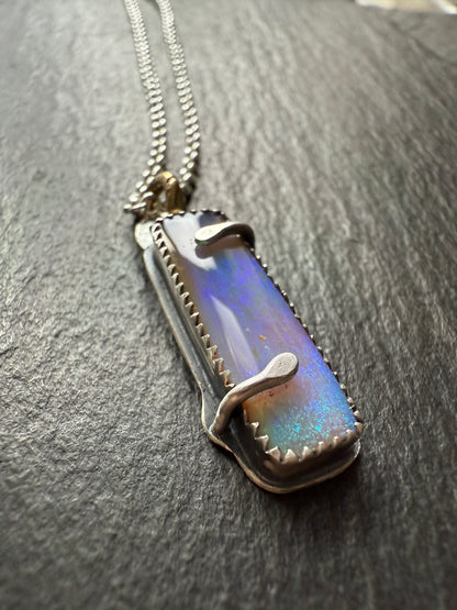 Green and Purple Opal Necklace
