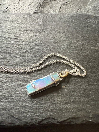 Green and Purple Opal Necklace
