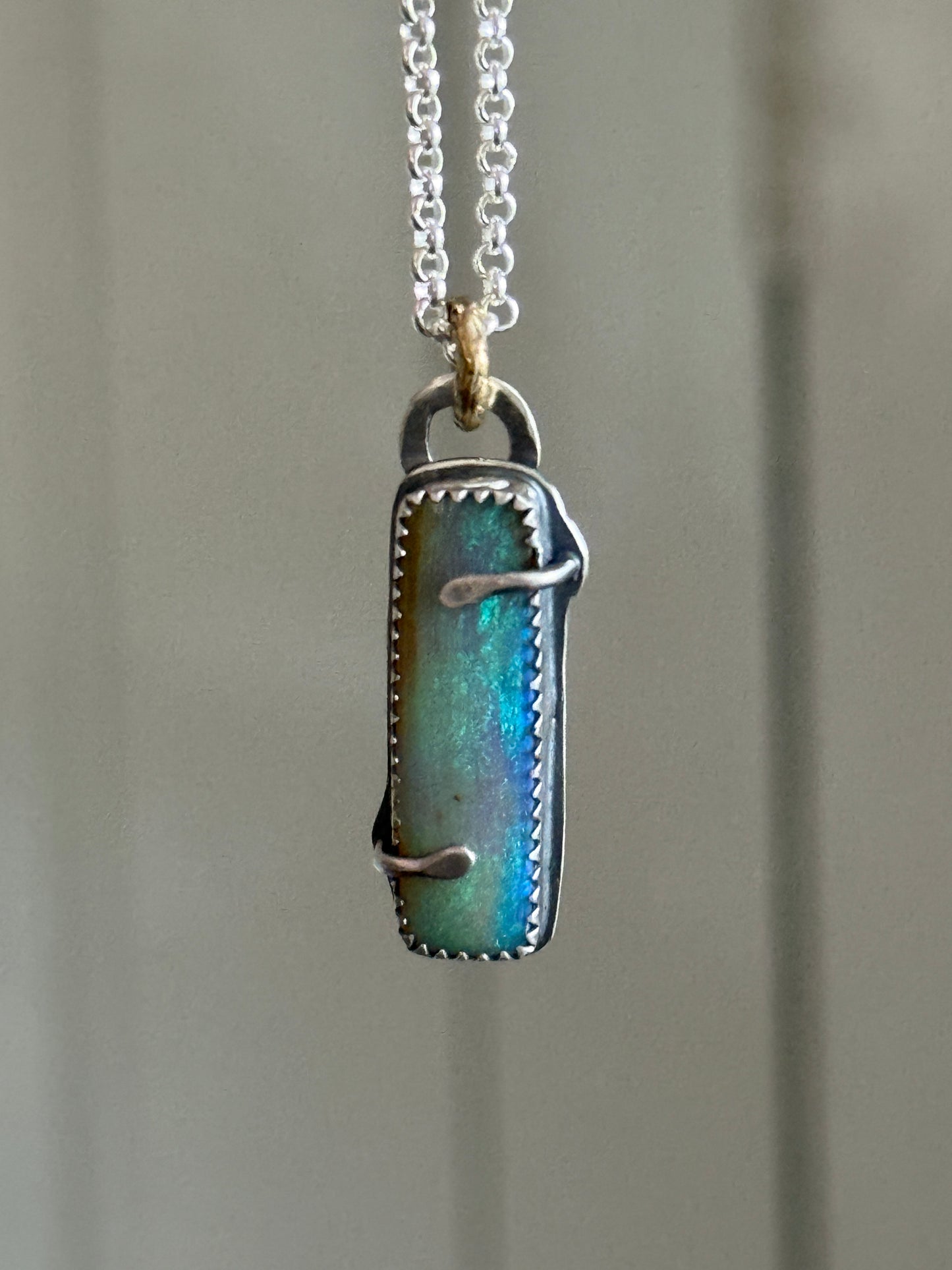 Green and Purple Opal Necklace