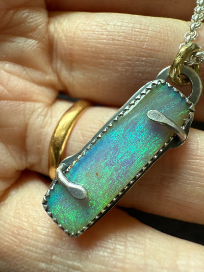 Green and Purple Opal Necklace