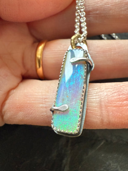 Green and Purple Opal Necklace