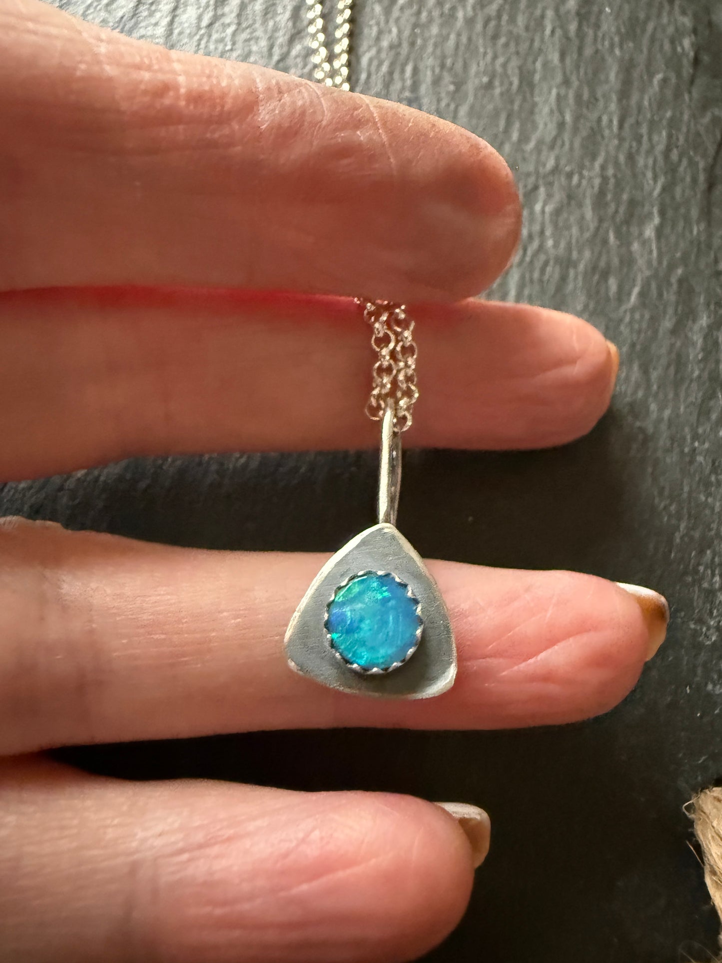 Dainty Opal Pendant