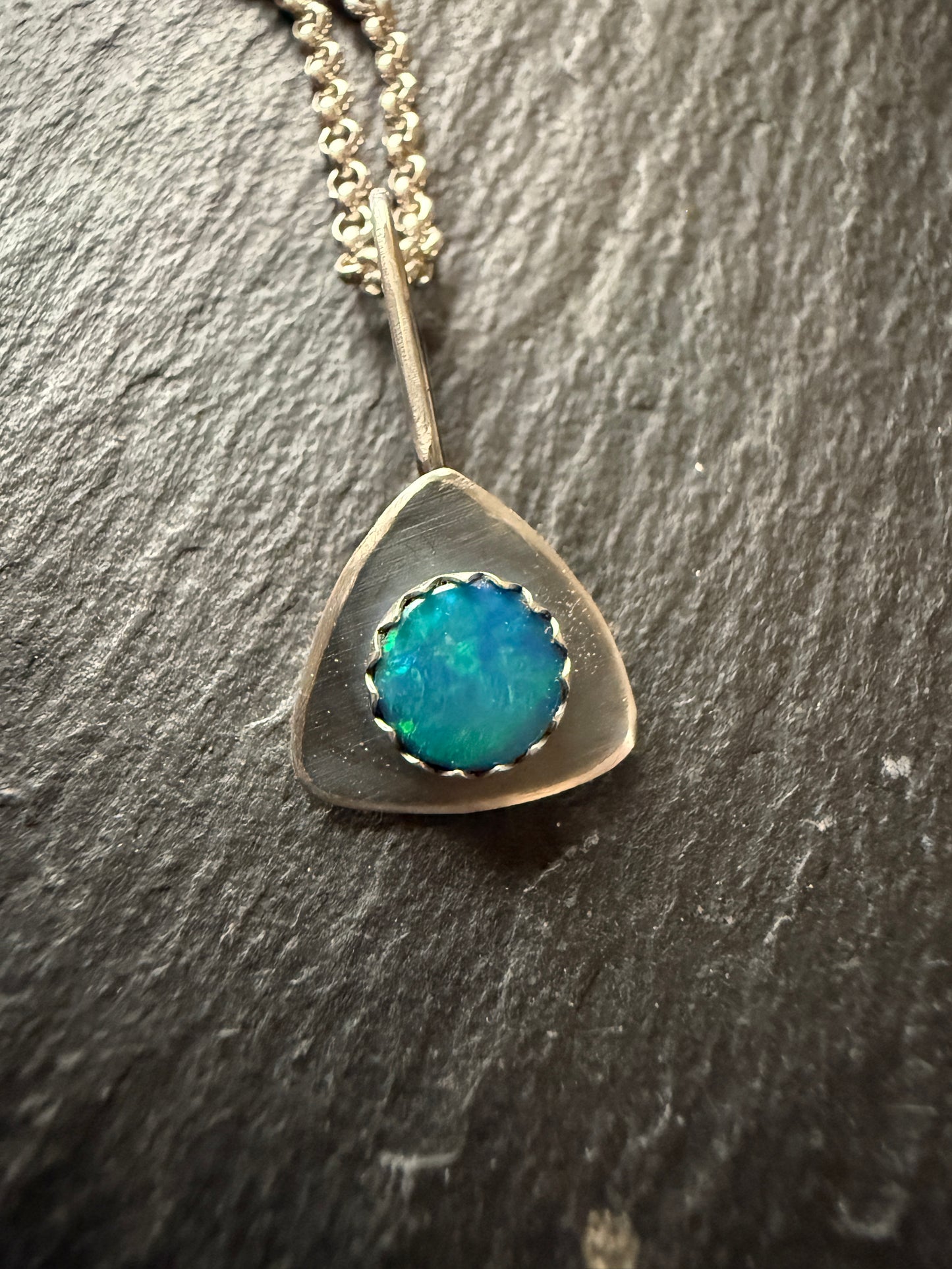 Dainty Opal Pendant