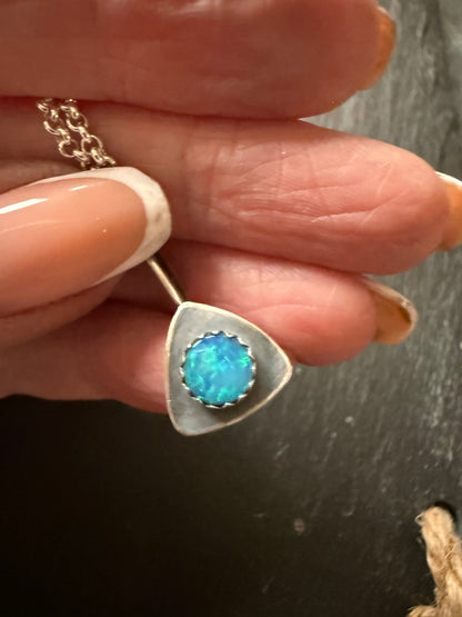 Dainty Opal Pendant