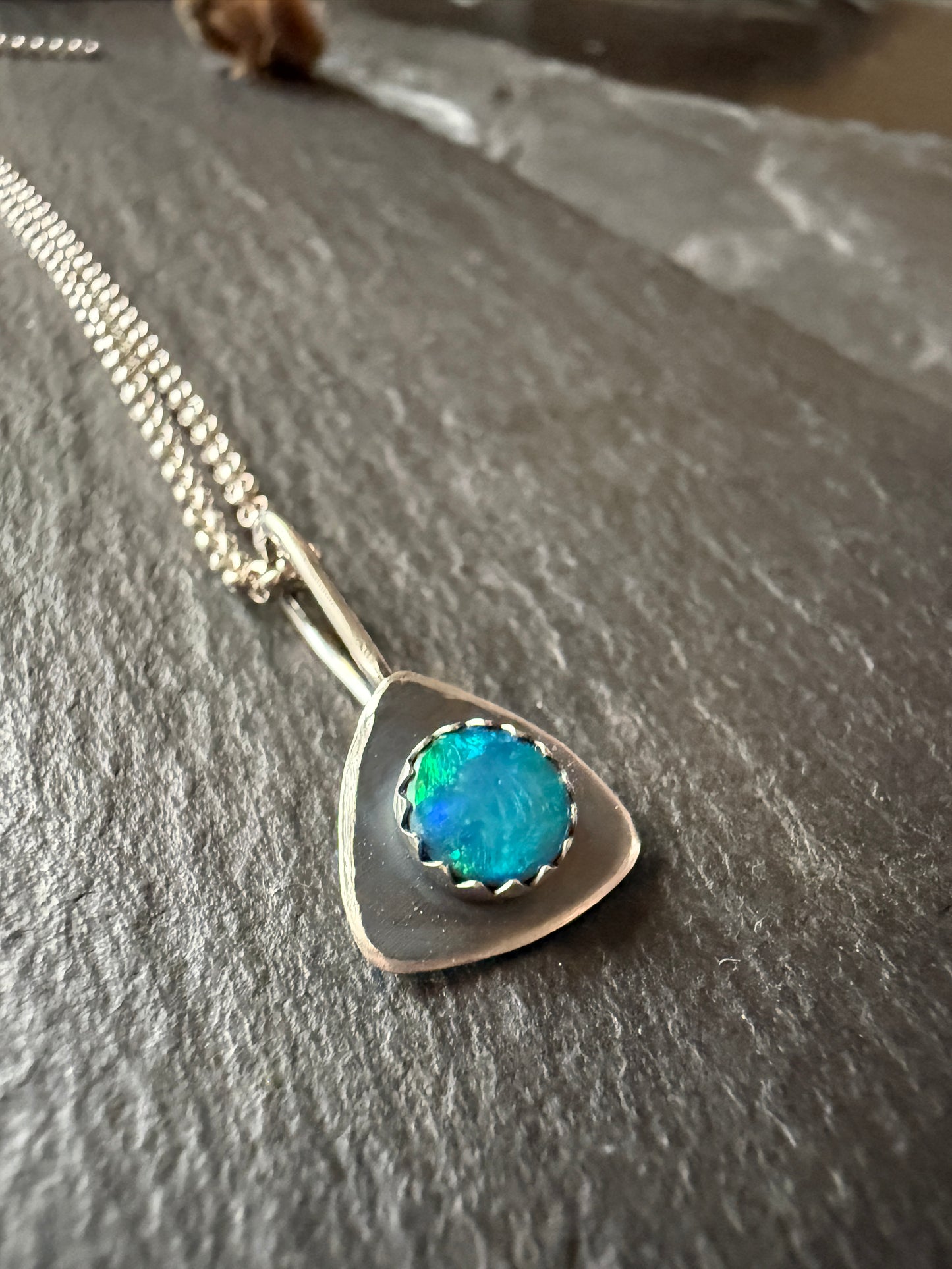 Dainty Opal Pendant