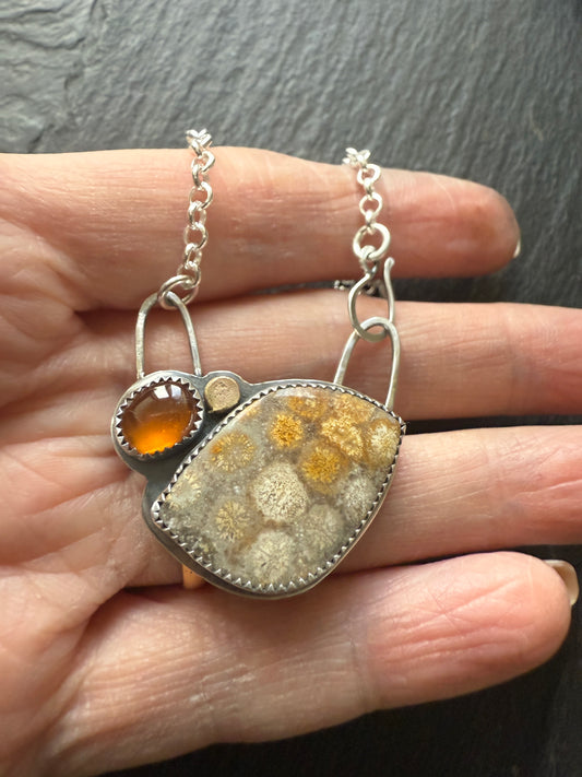 Fossilised Garnet & Spessartine Garnet