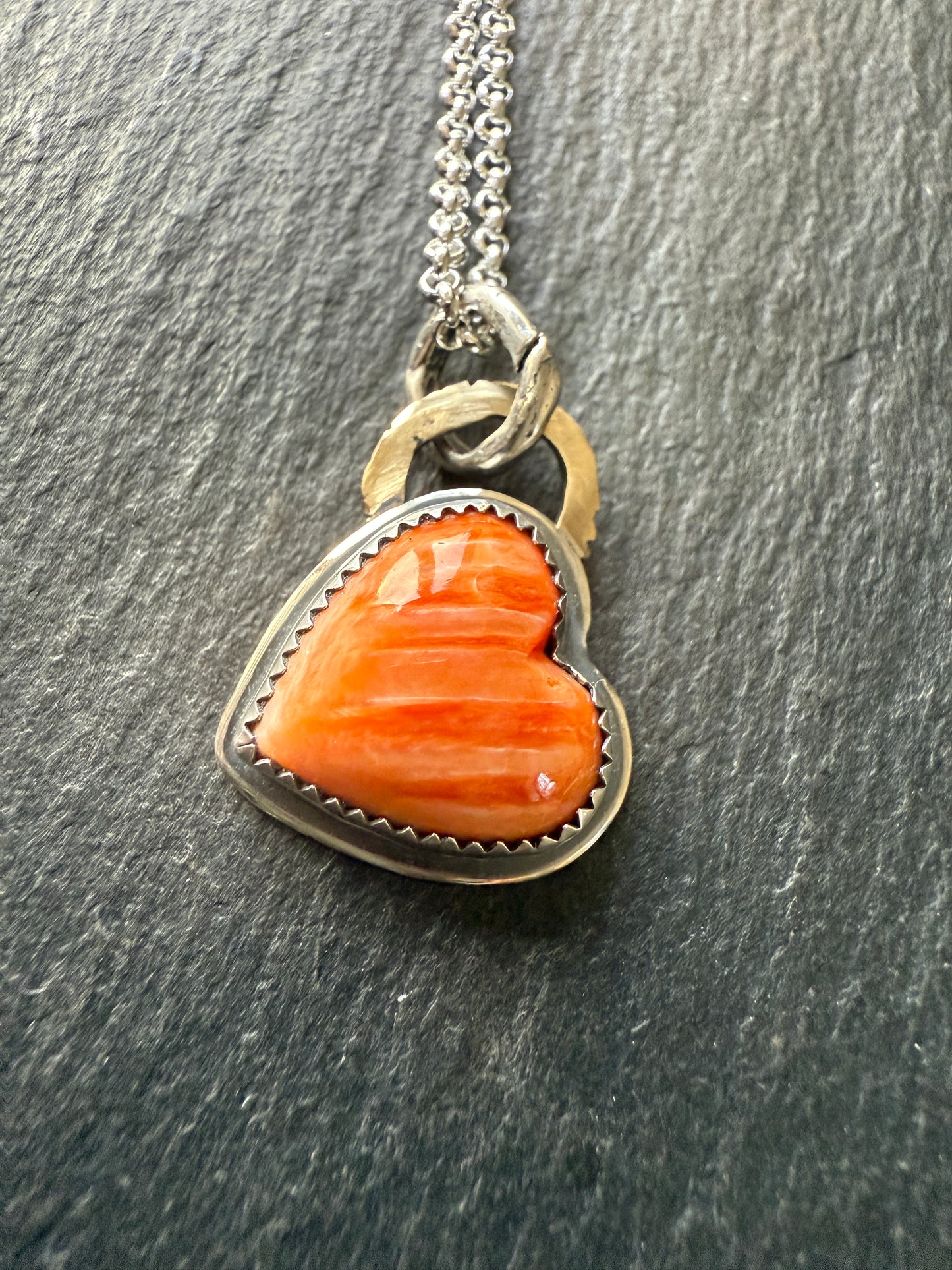 Spiney Oyster Heart Pendant