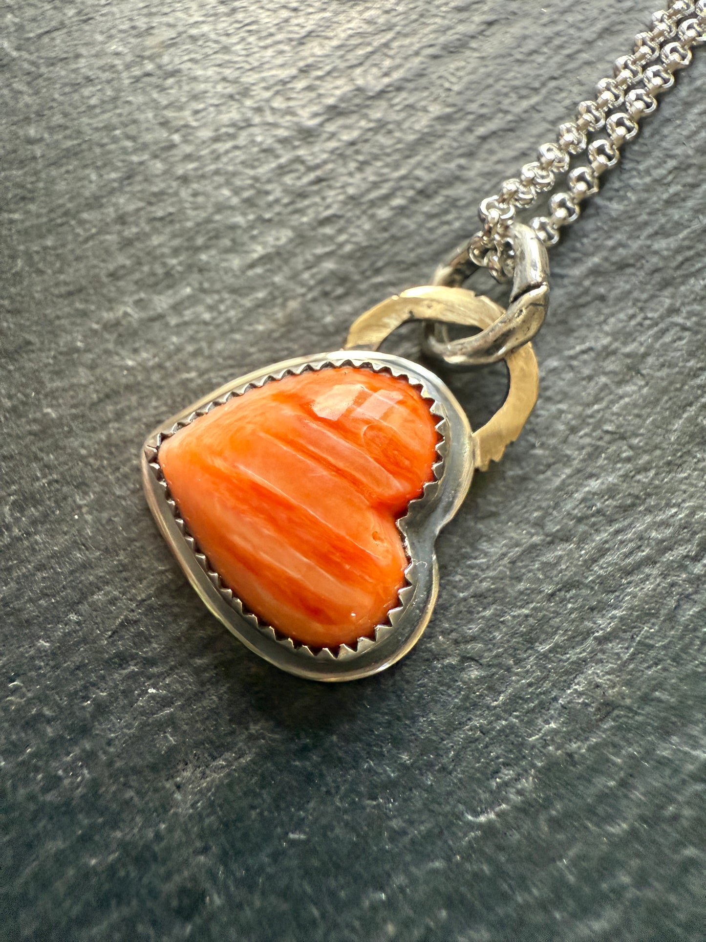 Spiney Oyster Heart Pendant