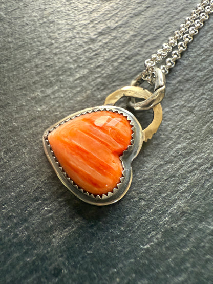 Spiney Oyster Heart Pendant