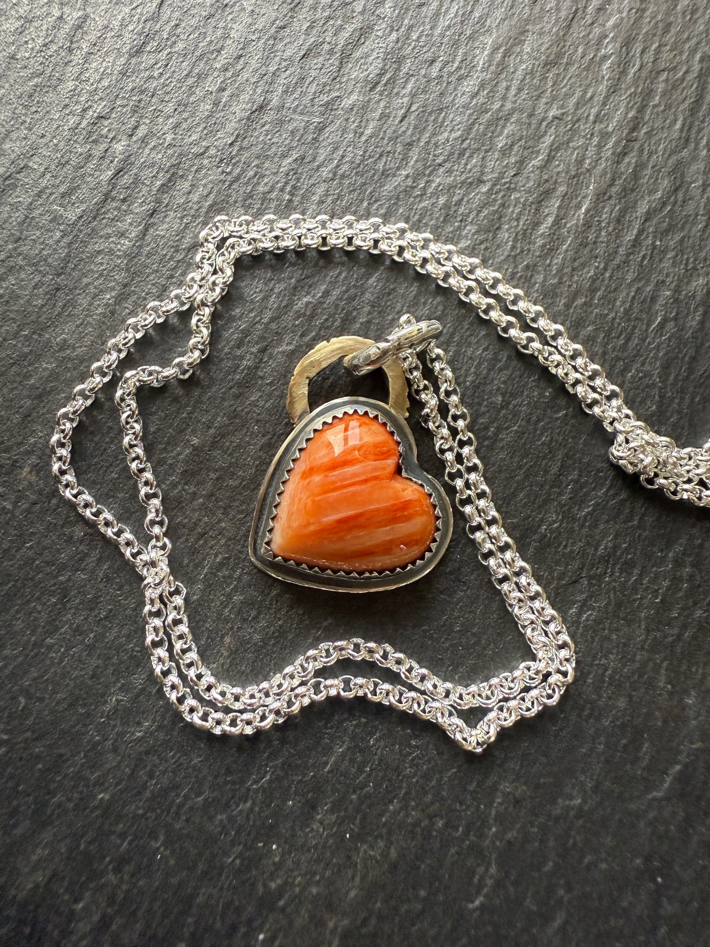 Spiney Oyster Heart Pendant