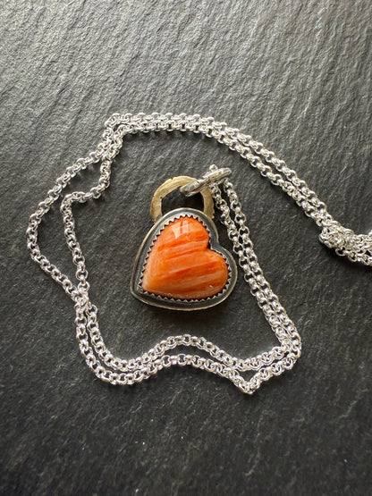 Spiney Oyster Heart Pendant