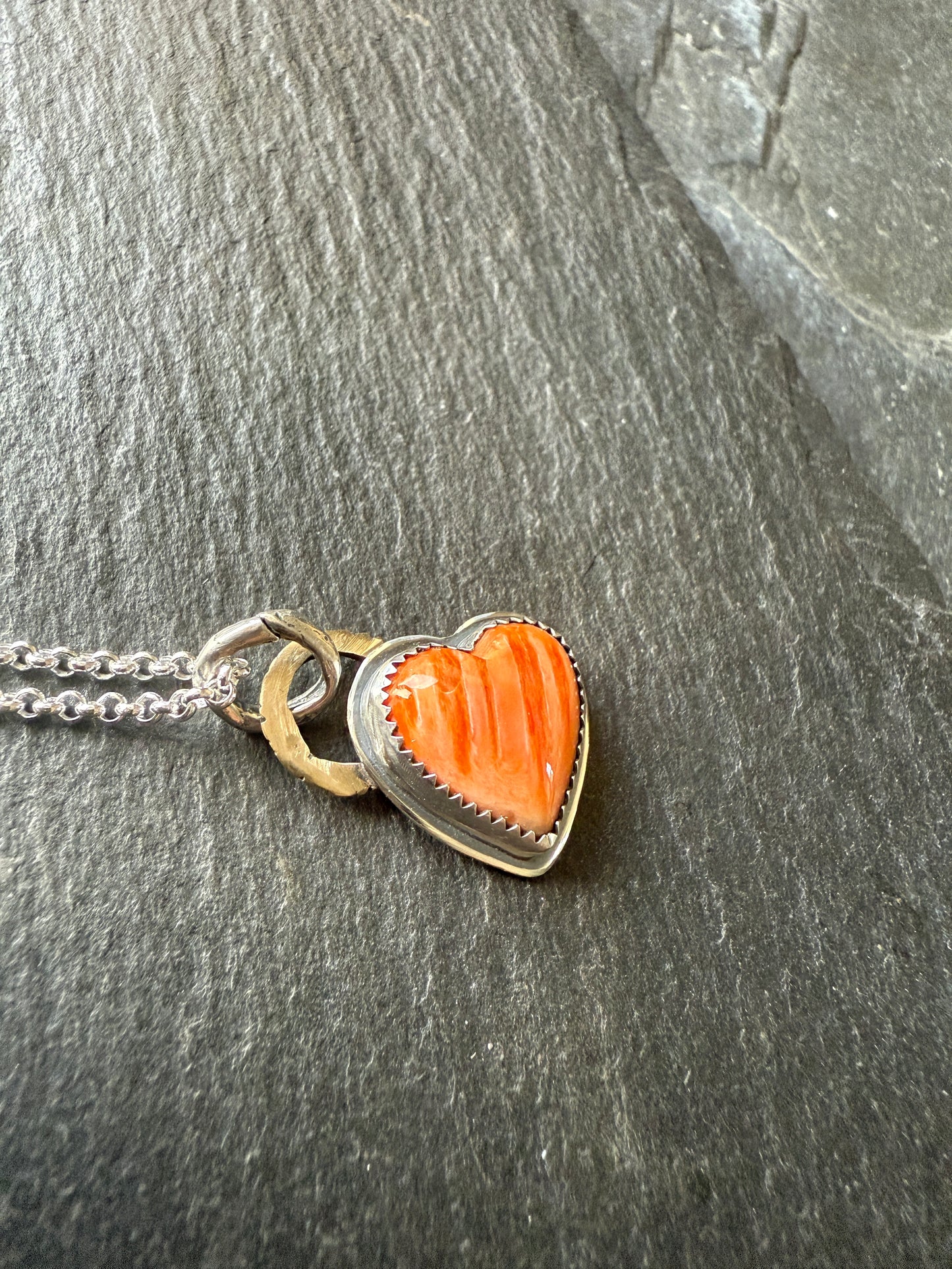 Spiney Oyster Heart Pendant