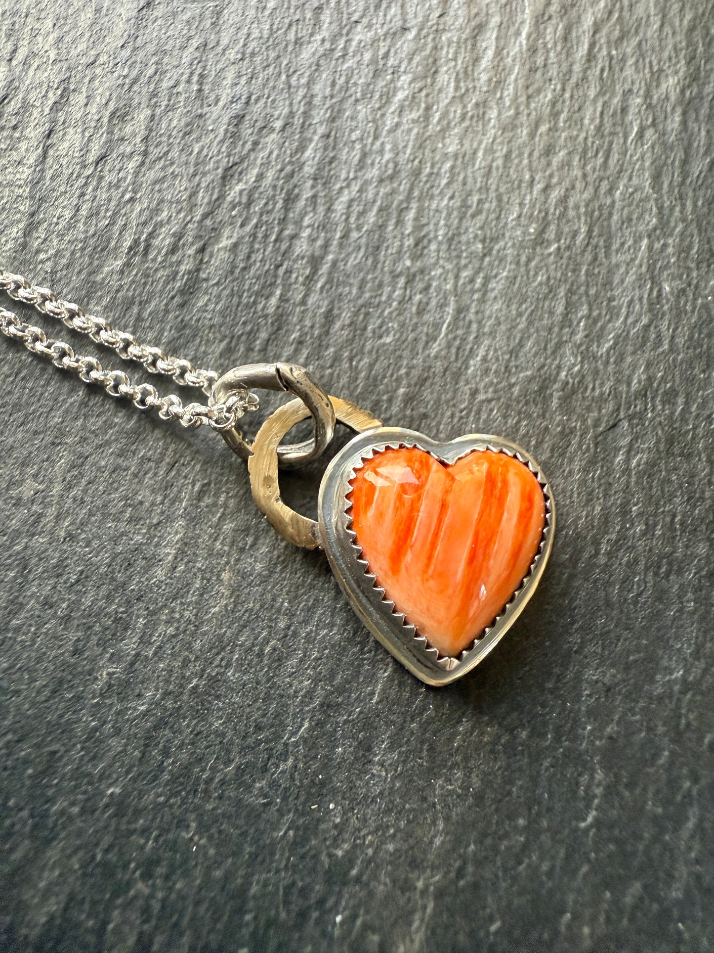 Spiney Oyster Heart Pendant