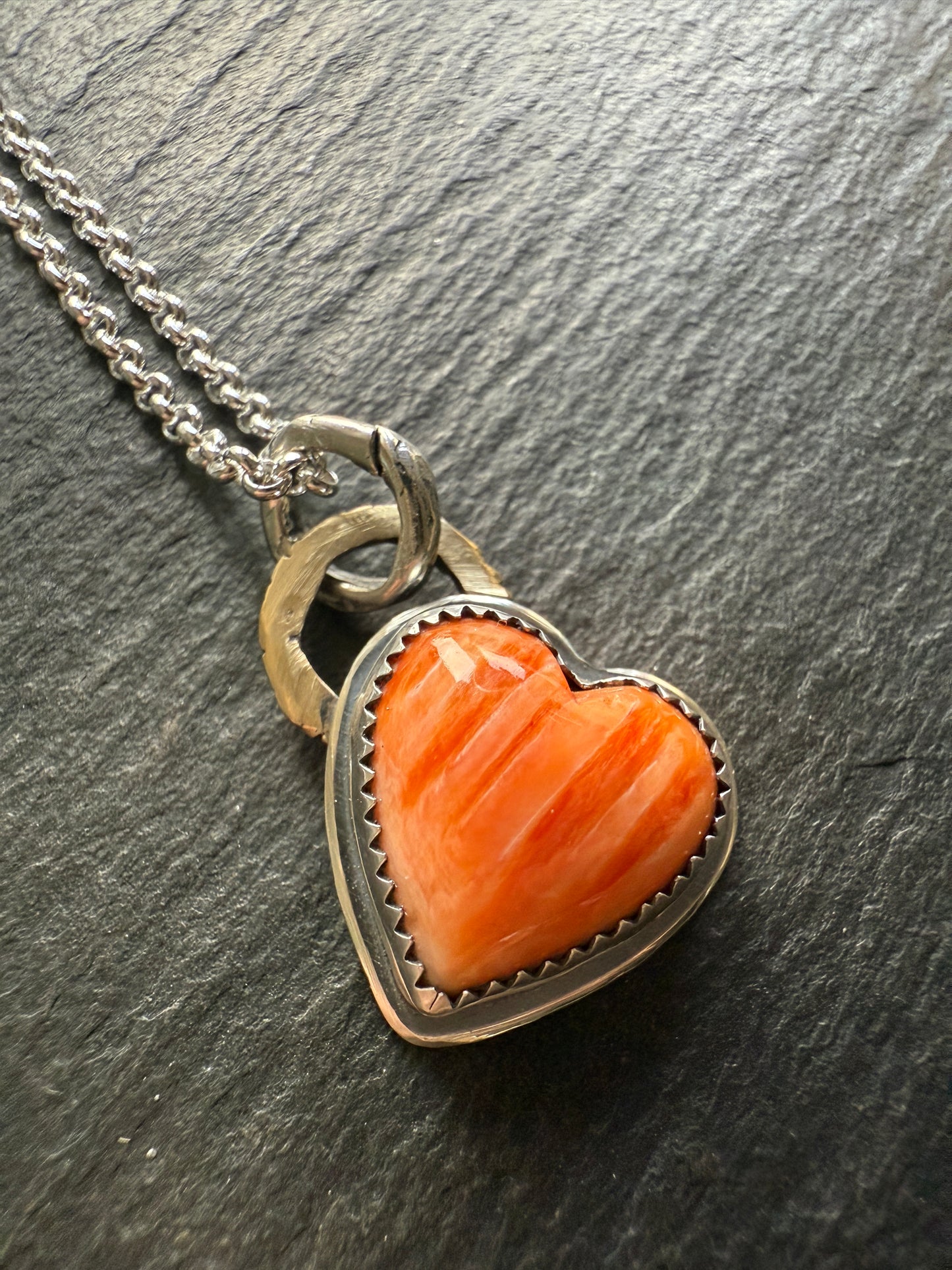 Spiney Oyster Heart Pendant