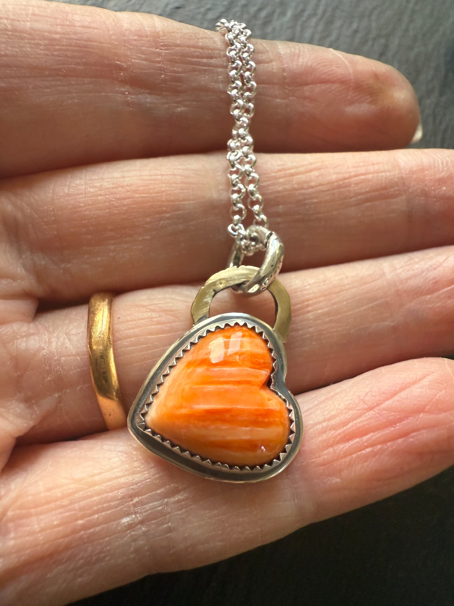 Spiney Oyster Heart Pendant