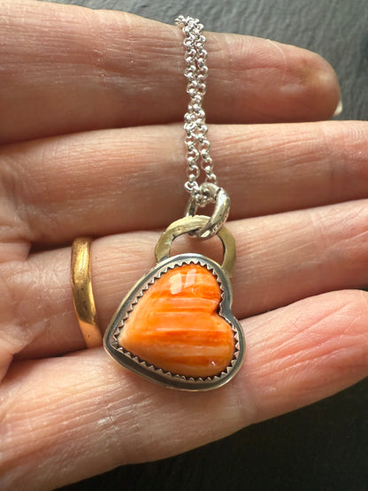 Spiney Oyster Heart Pendant