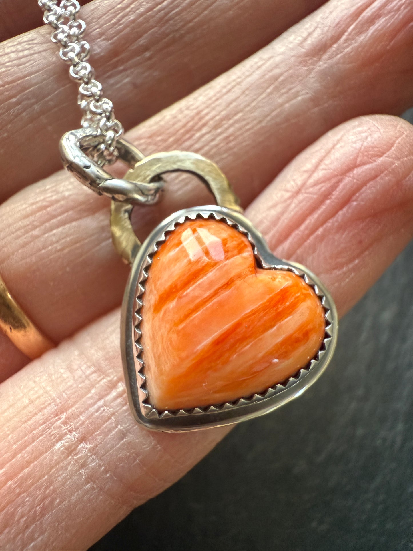 Spiney Oyster Heart Pendant