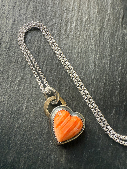 Spiney Oyster Heart Pendant