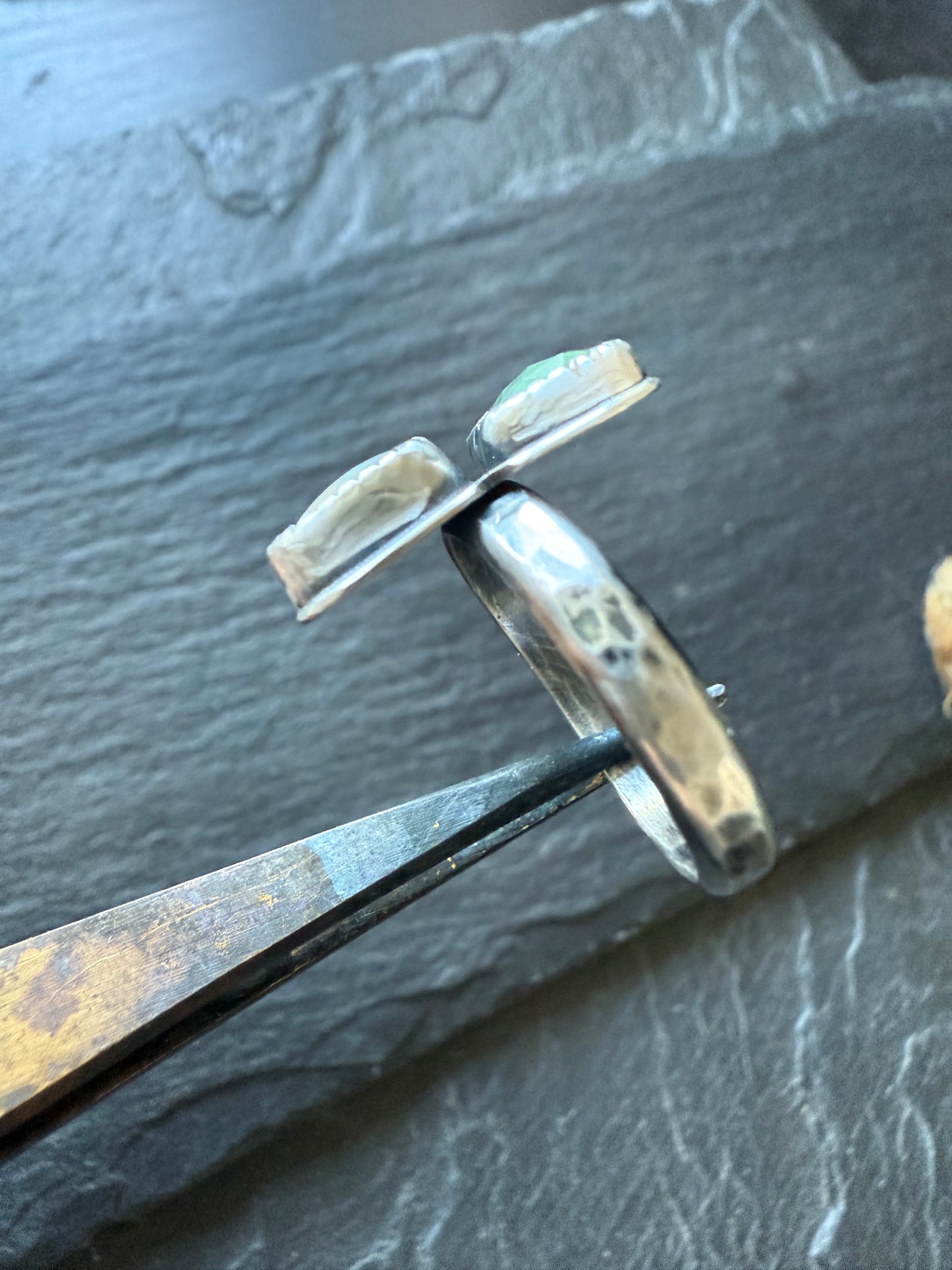 Kyanite and Opal Ring 8US / P 1/2 UK