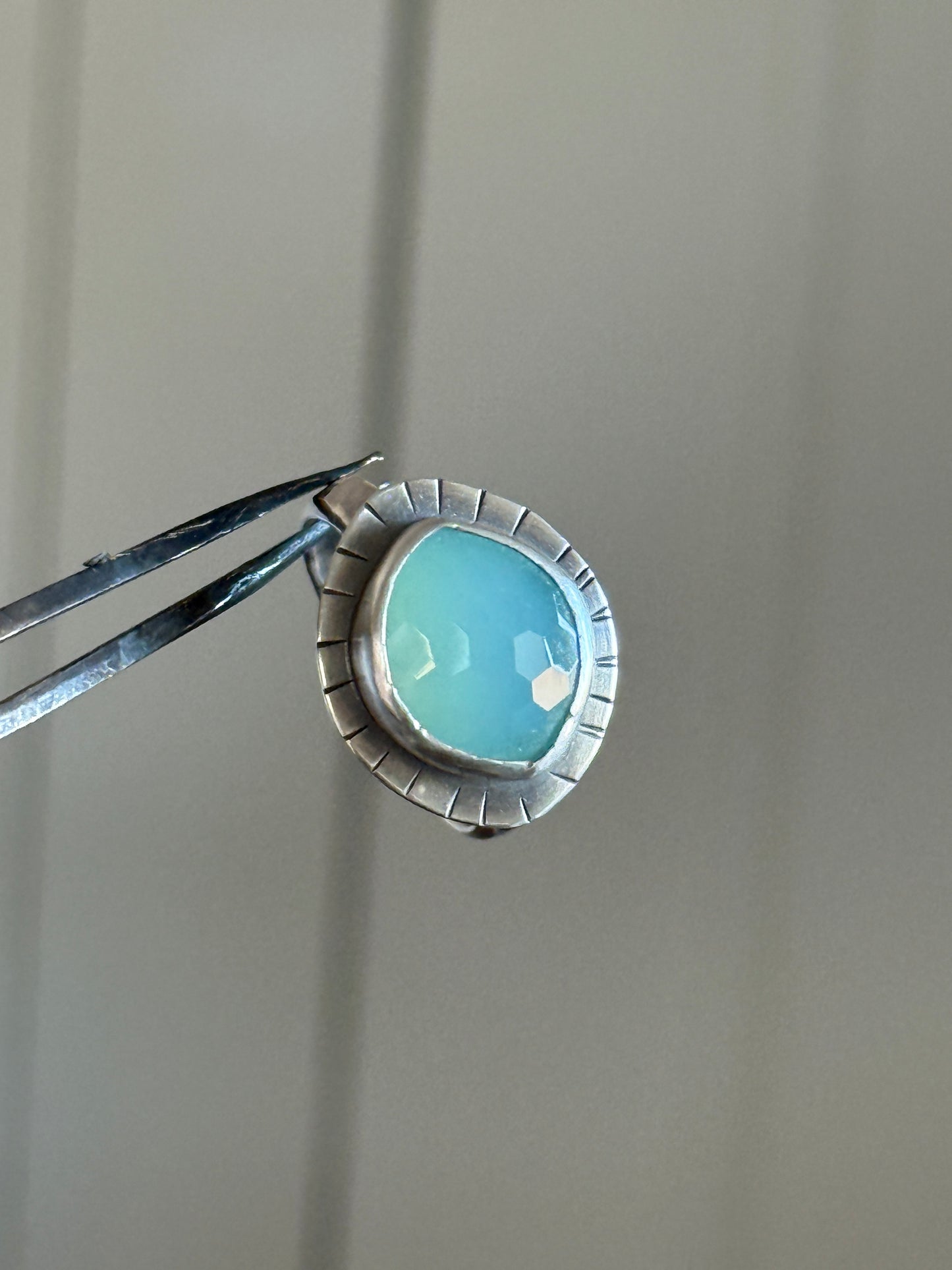 Aqua Chalcedony Ring