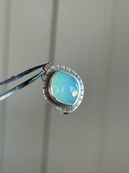 Aqua Chalcedony Ring