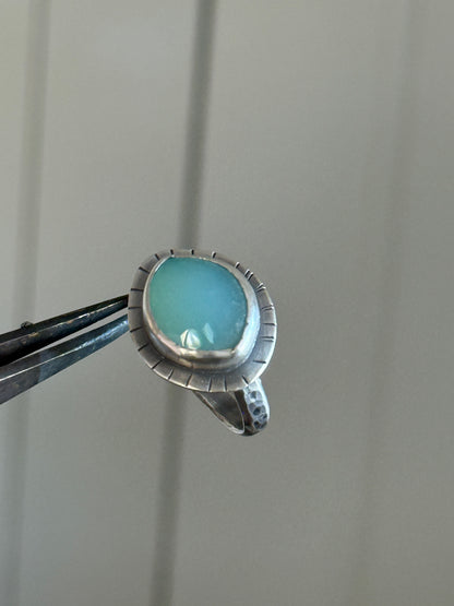 Aqua Chalcedony Ring