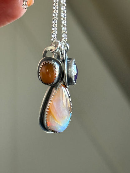 Opal with Citrine & Amethyst