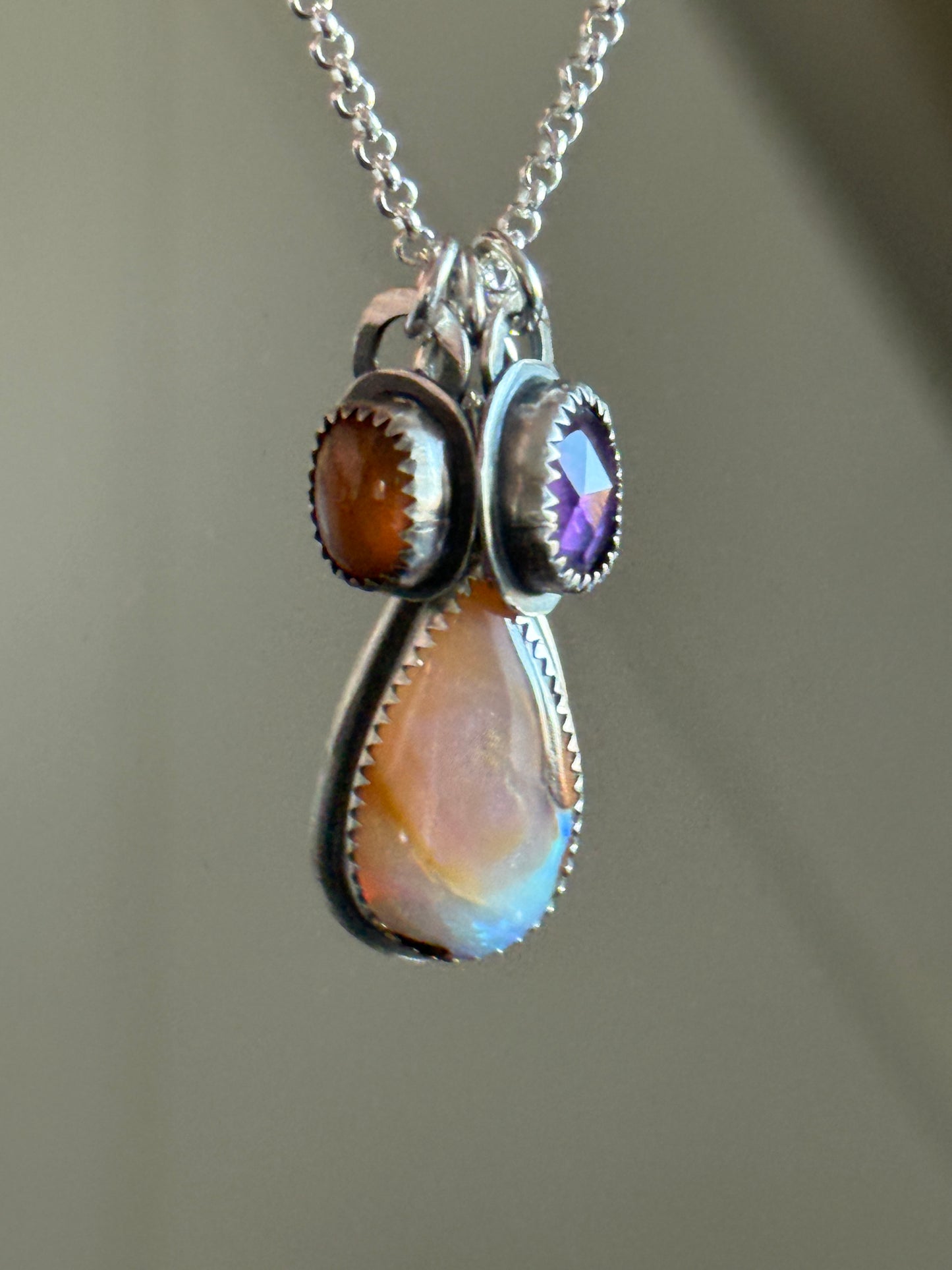 Opal with Citrine & Amethyst