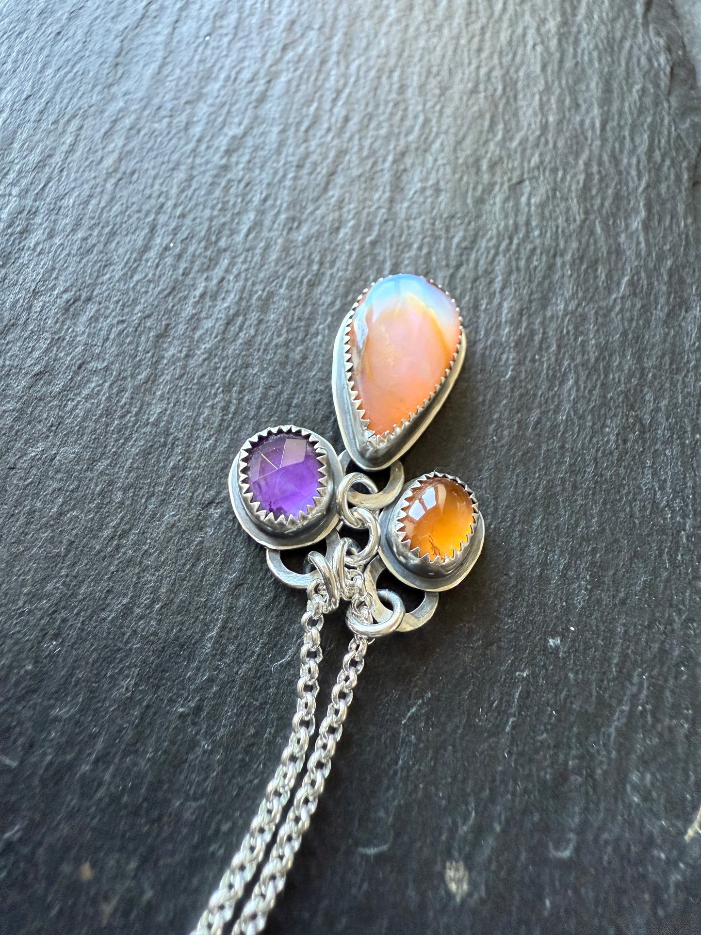 Opal with Citrine & Amethyst