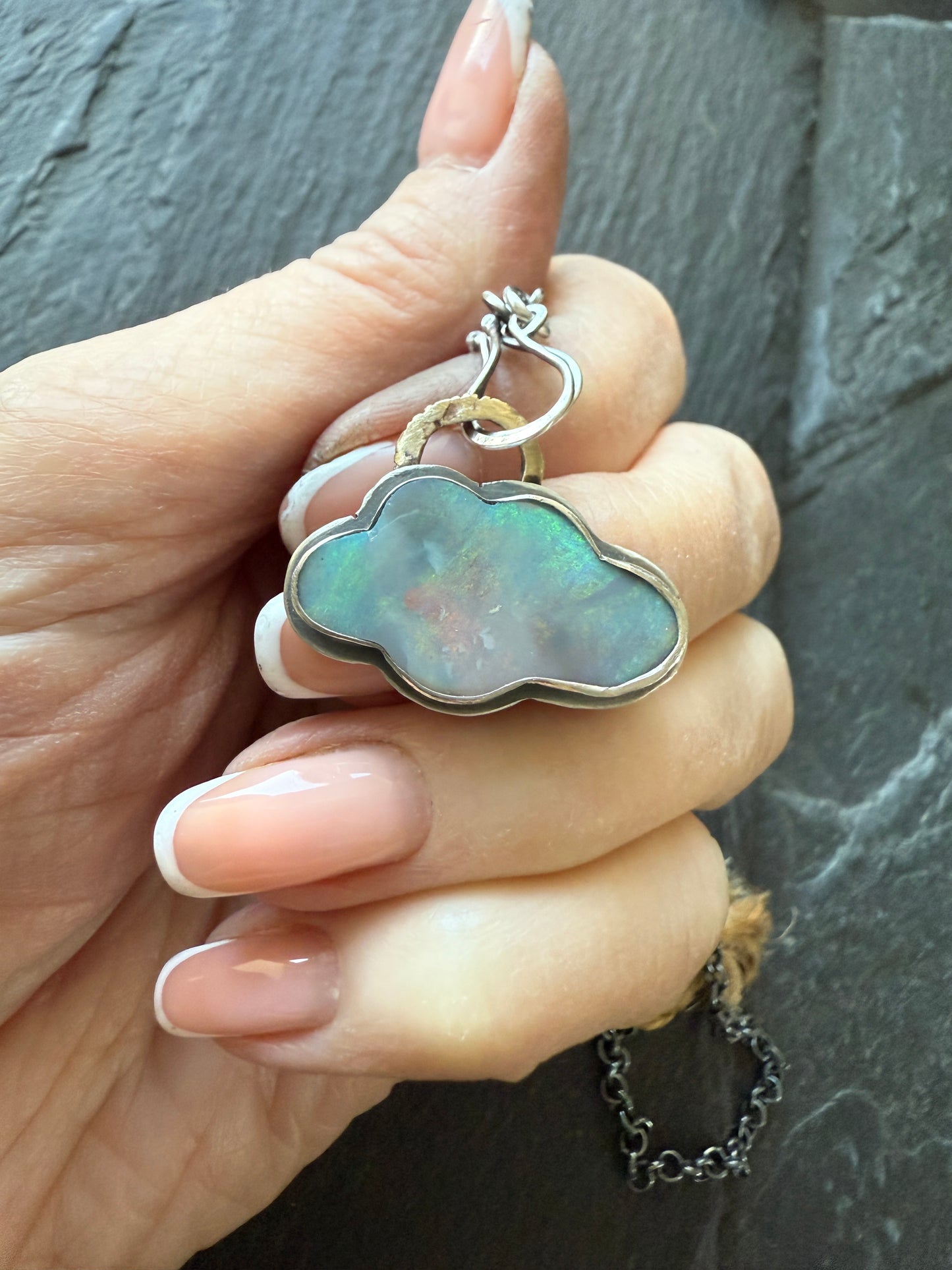 Lightening Ridge Cloud Pendant