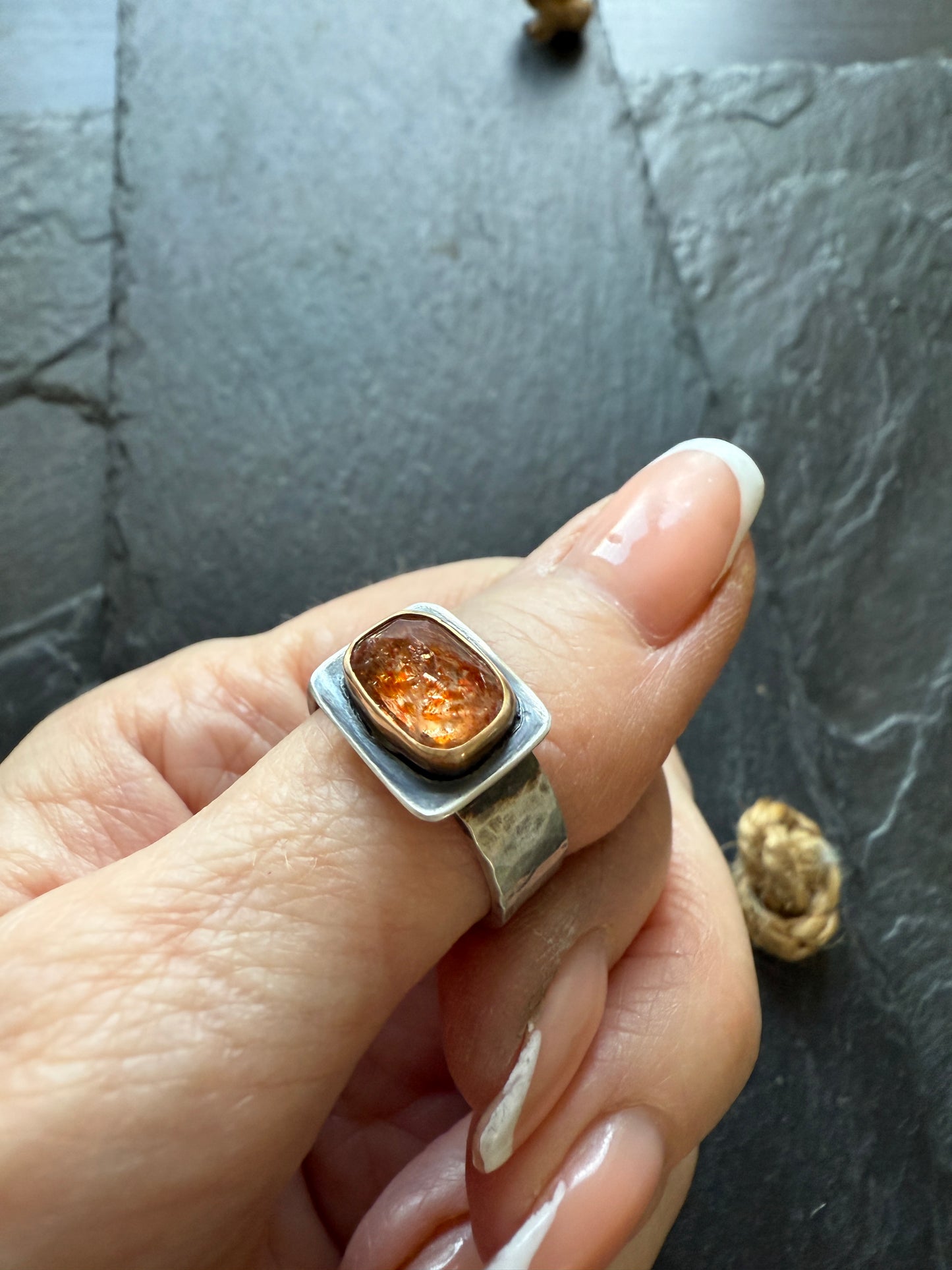 Sunstone ring