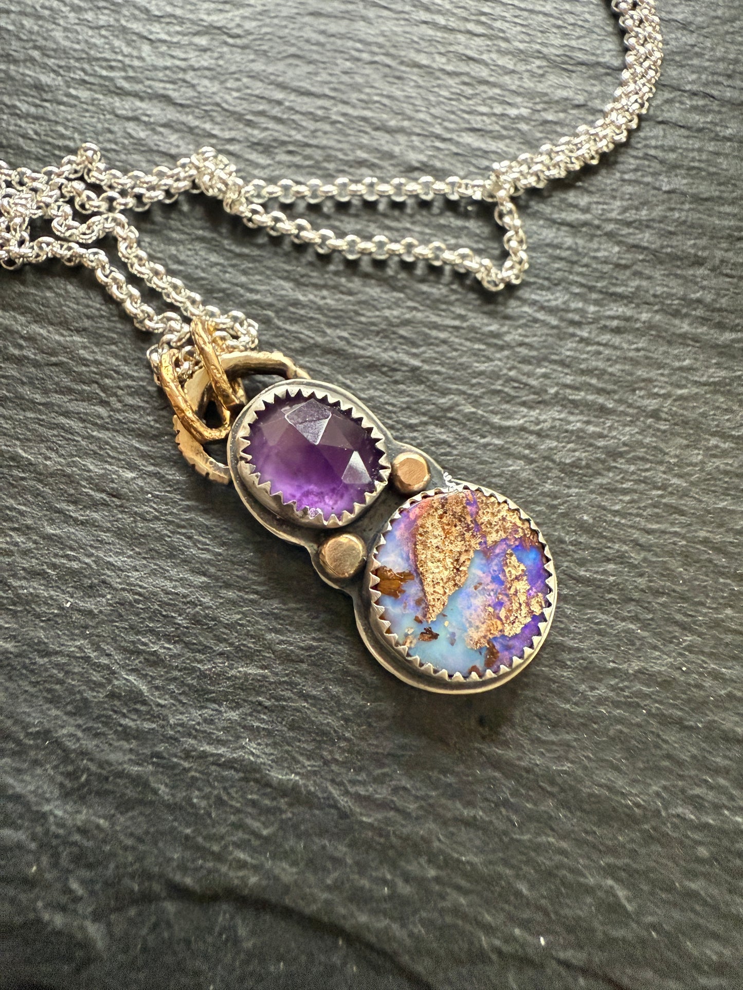 Amethyst and Opal Necklace