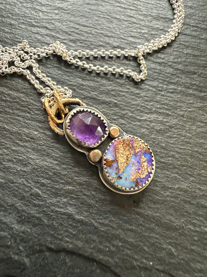Amethyst and Opal Necklace