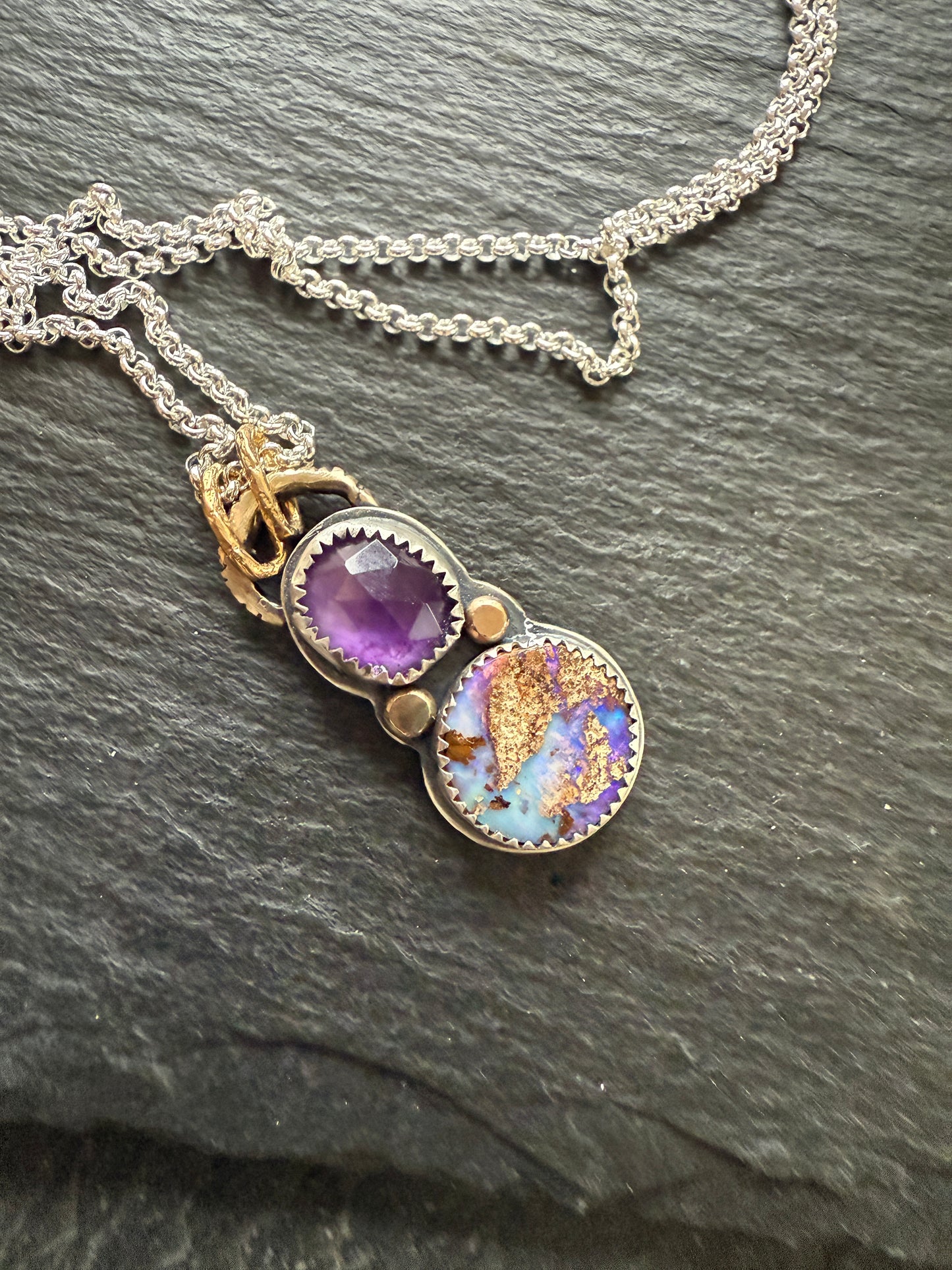 Amethyst and Opal Necklace
