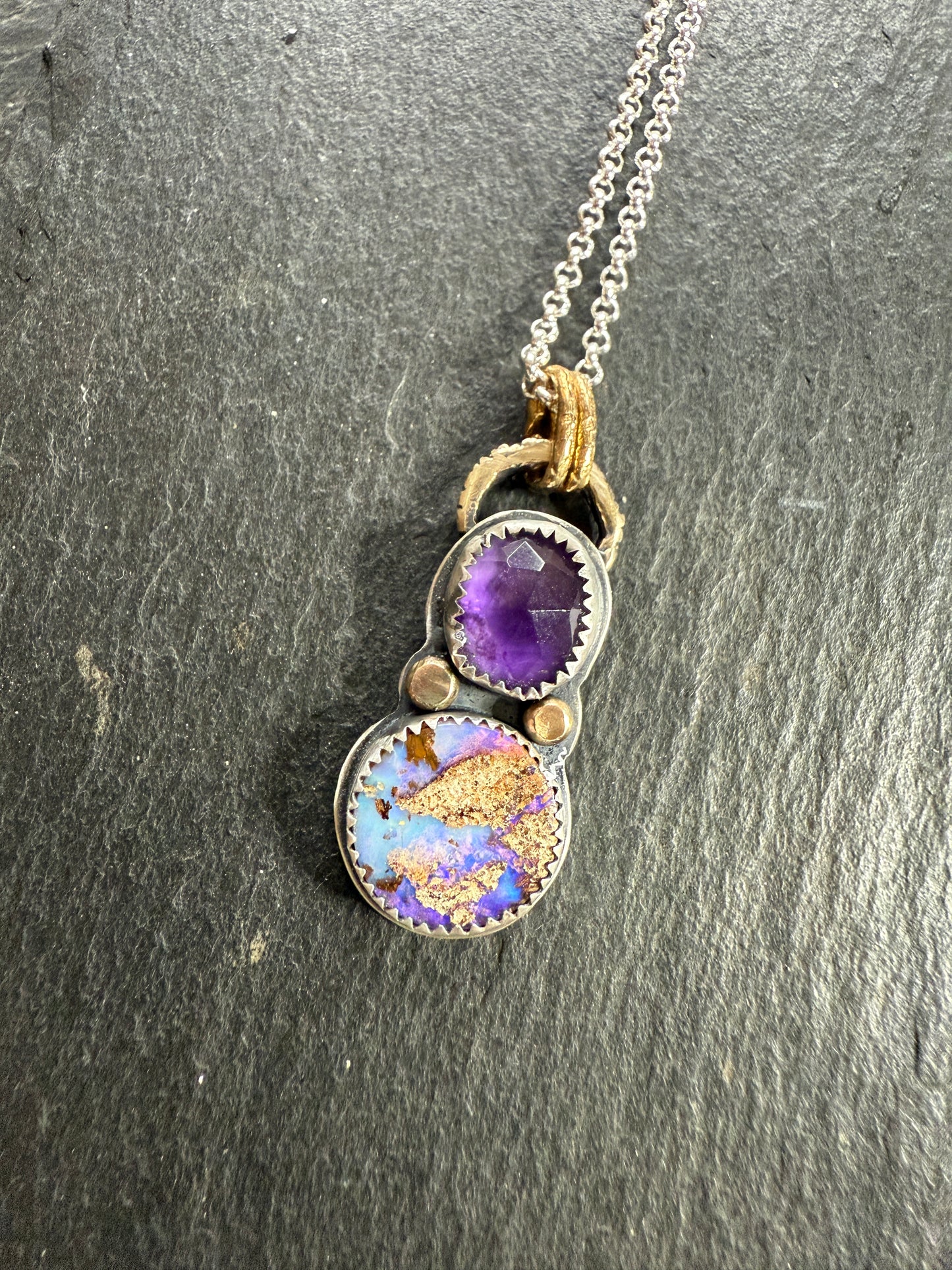 Amethyst and Opal Necklace