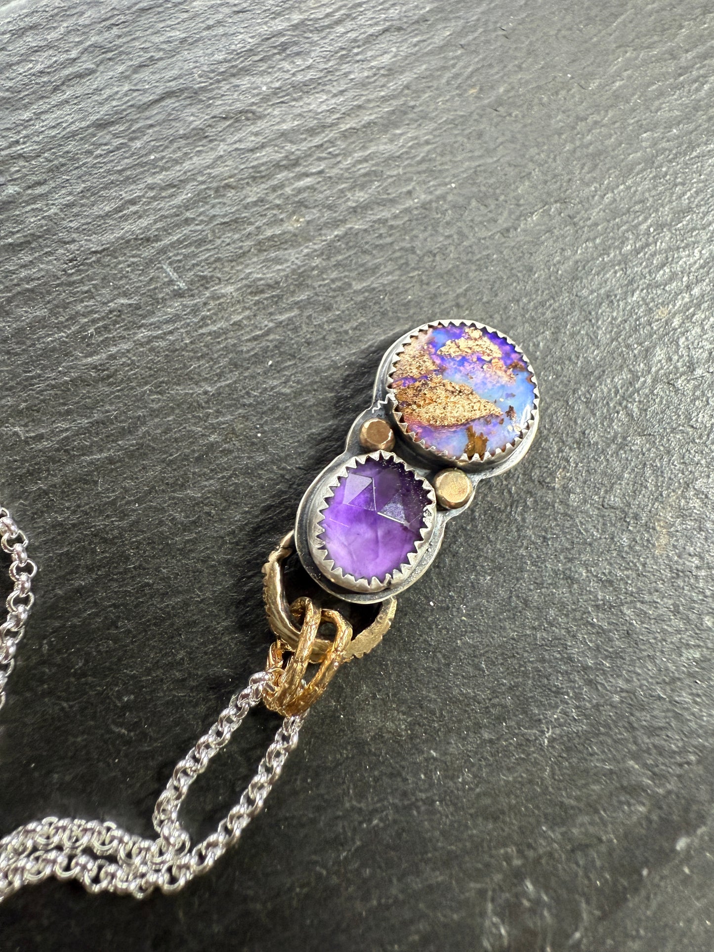 Amethyst and Opal Necklace
