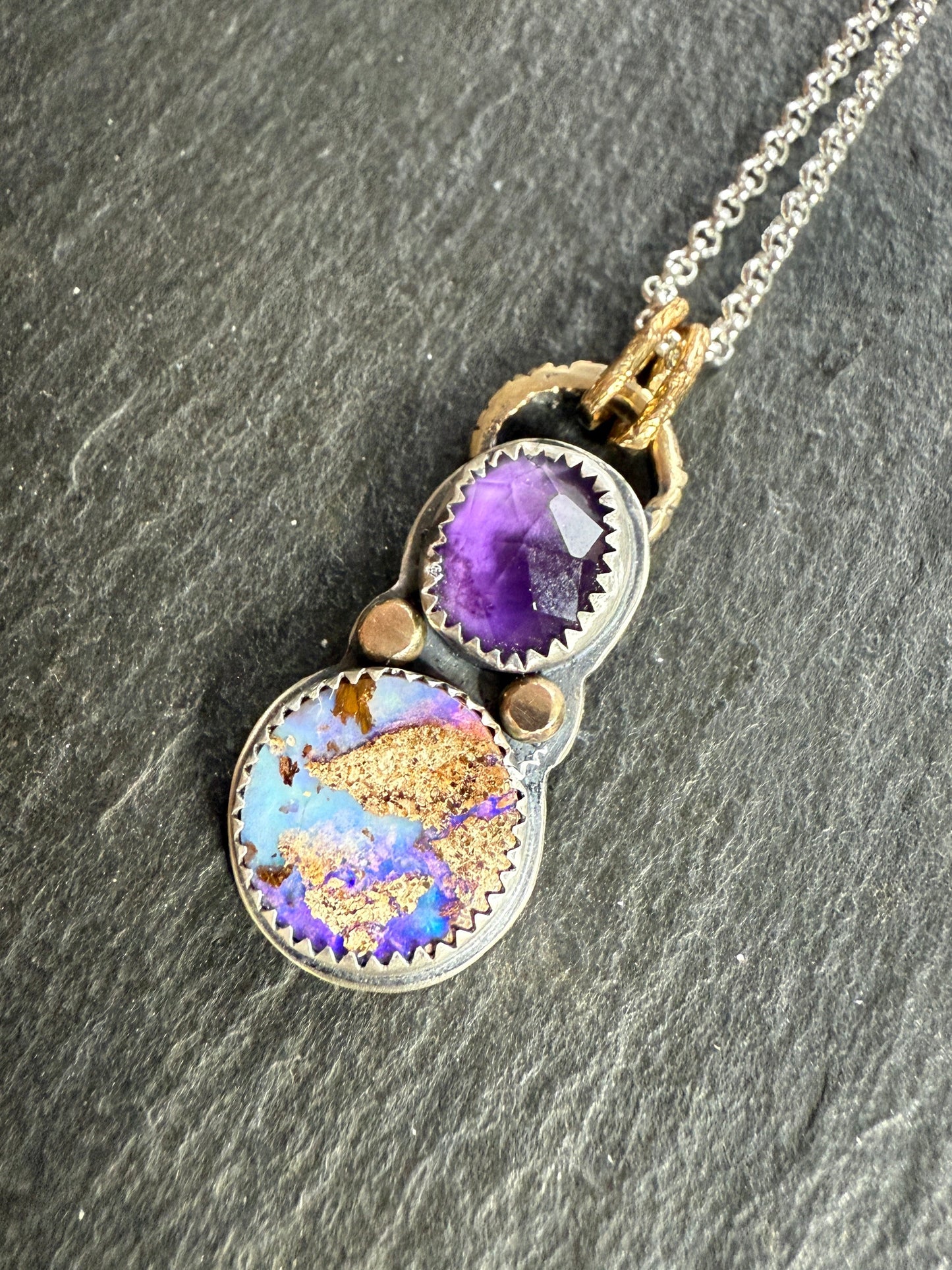 Amethyst and Opal Necklace