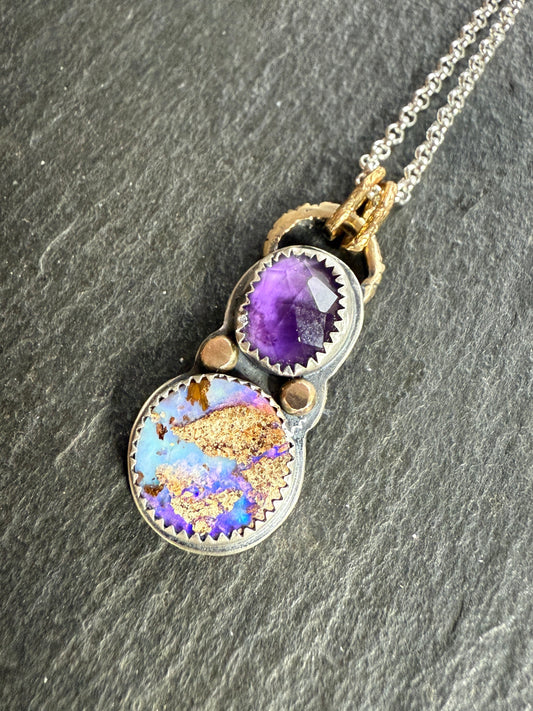 Amethyst and Opal Necklace