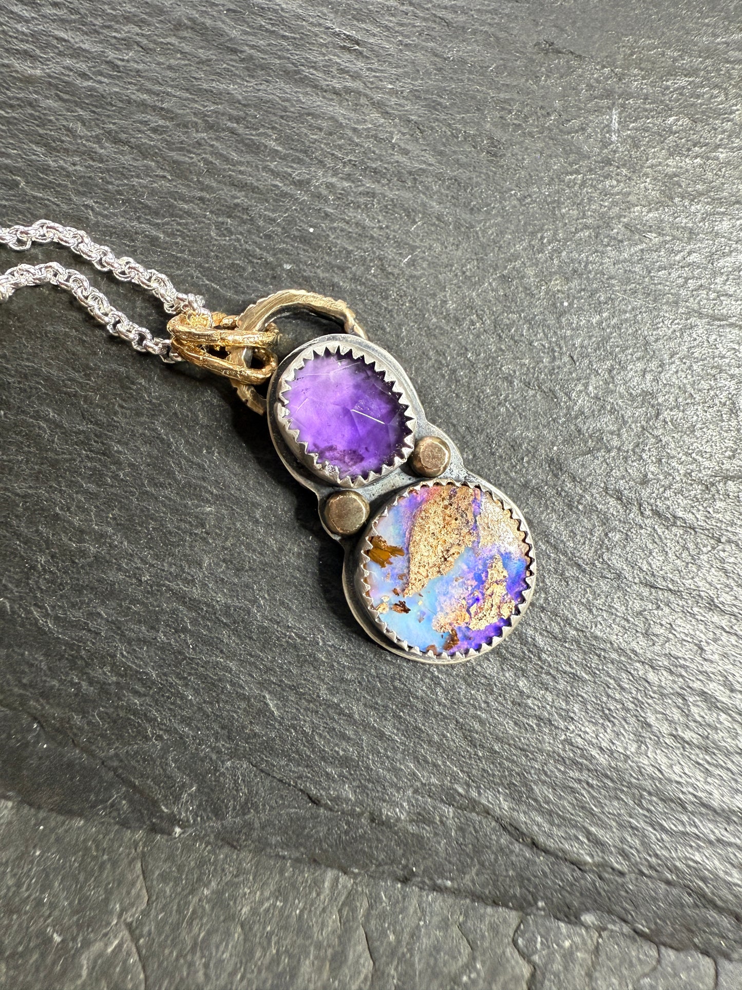 Amethyst and Opal Necklace