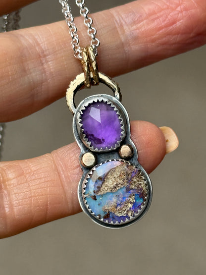 Amethyst and Opal Necklace